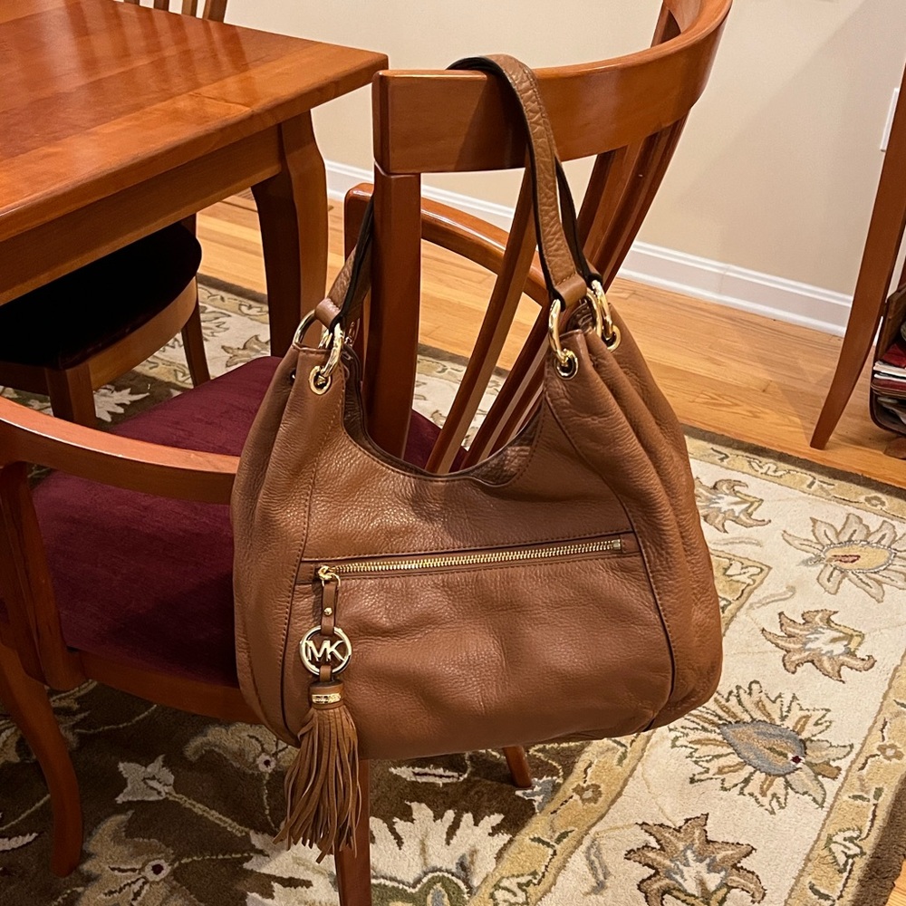 MICHAEL Michael Kors Brown Leather Satchel Handbag